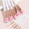 10pcs Marble Pattern Makeup Brush Set With Tube 8109